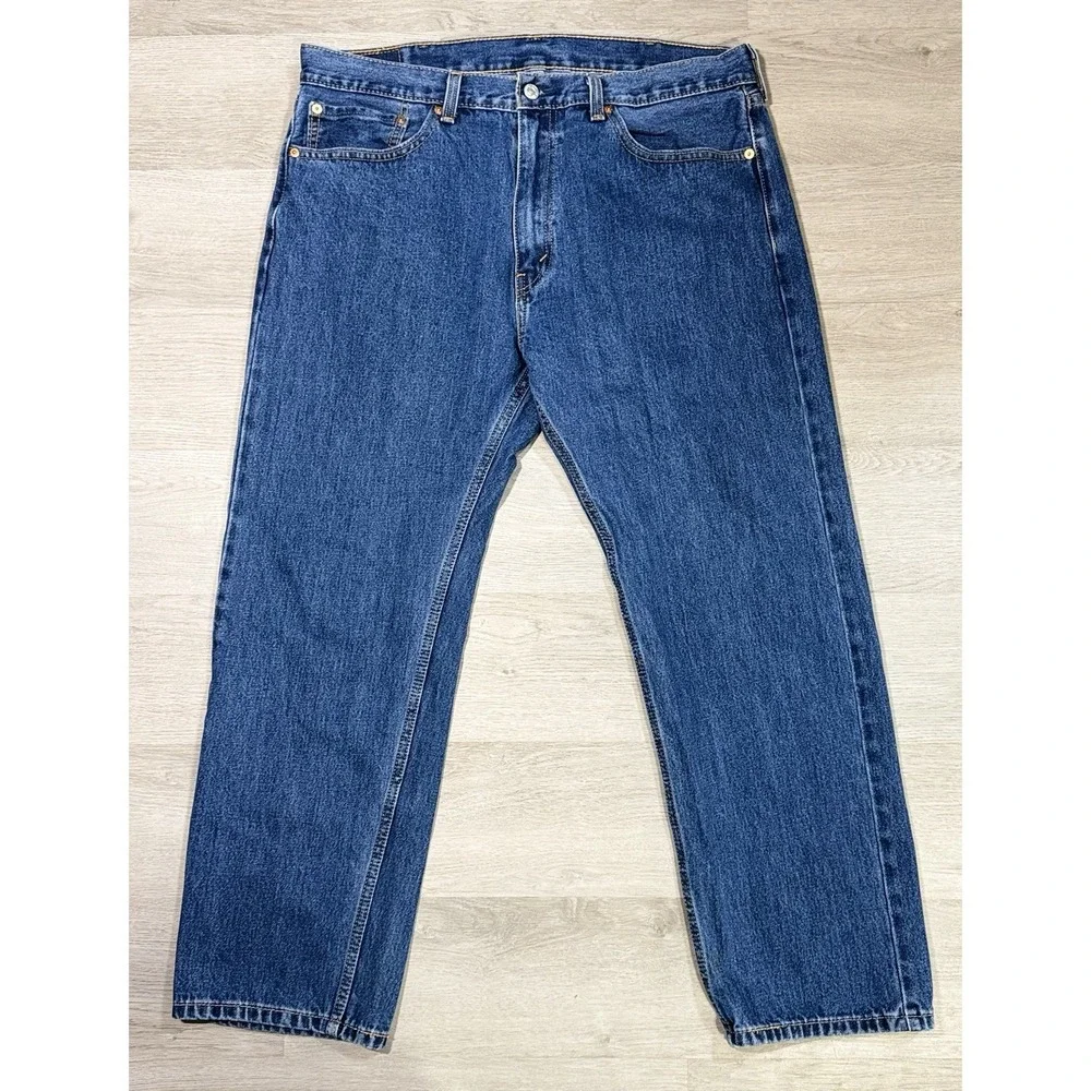 Levis 505 Straight Leg Jeans Men's 38x29 Blue Medium Wash Regular Denim Casual